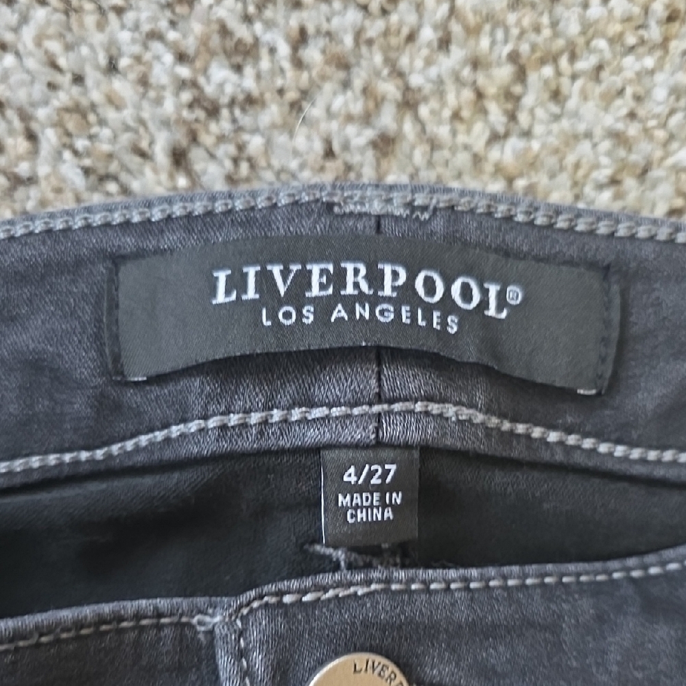 Liverpool Dark Gray Skinny Jeans - Picture 2 of 7